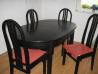 ovalna kuhinjska miza raztegljiva 145x87 in štiri stole