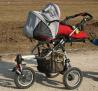 Voziček trikolesnik High treck, z lupinico in košaro za novorojenčk