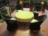 Vrtno garnituro, štirje stoli, okrogla miza premera 110 cm