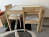 Otroška lesena mizica in dva stolčka za igro