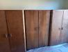 3x rjave lesene garderobne omare