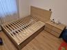 IKEA MALM postelja 140 cm, nočni omarici, predala