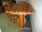 Miza(127x87)+2 stola iz masivnega lesa, smreka, kmečko