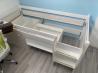 2 otroški postelji 90x200, leseni, s predalni in lestvijo